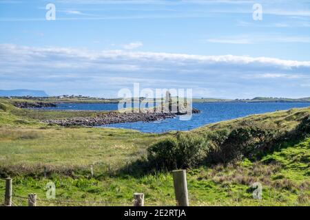 McSwynes Castle befindet sich in St. Johns Point in der Grafschaft Donegal - Irland. Stockfoto