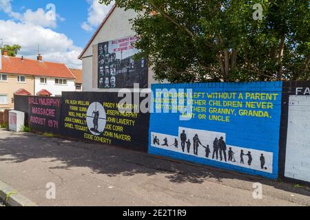 Politische Propaganda in den Mauern von Belfast, Nordirland Stockfoto