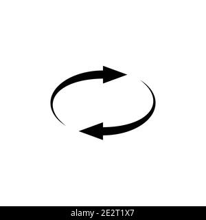 Drehpfeilvektor-Symbol. Rundes Symbol neu laden Stock Vektor