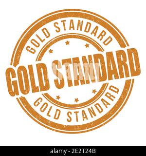 Gold Standard Grunge Gummi Stempel auf weißem Hintergrund, Vektor-Illustration Stock Vektor
