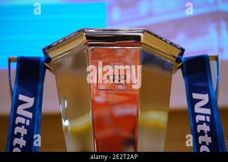 Detail des Pokals Nitto ATP Finals, das prestigeträchtigste professionelle Tennisturnier, das von 2021 bis 2025 in Turin stattfinden wird. Turin, Italien - J Stockfoto