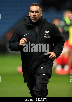 Datei Foto vom 21-02-2020 von Saracens Coach Alex Sanderson. Stockfoto