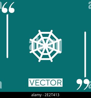 spider Web Vektor Symbol Lineares Symbol. Bearbeitbare Konturlinie Stock Vektor