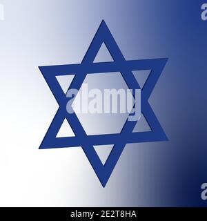 Staatsflagge des Landes Israel. Israelische Flagge. Stock Vektor