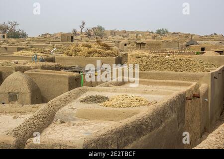 Das Dorf Sangha im Land der Dogon, Mali Stockfoto