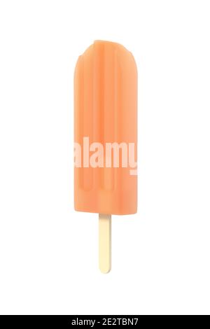 Regenbogenpopsicle Eiscreme auf einem Stock 3D Illustration Stockfoto