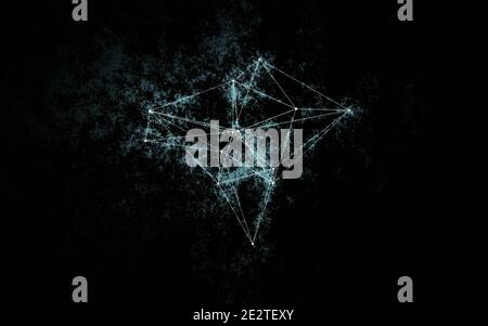 Abstraktes Astrologie Zeichen Sternkonstellation 3D Darstellung rendern Stockfoto