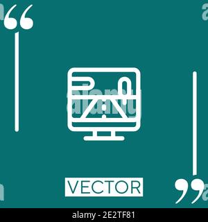 Vektorsymbol für die Fahrzeugsimulation Lineares Symbol. Bearbeitbare Linie mit Konturen Stock Vektor