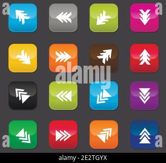 Pfeile, Symbole gesetzt Stock Vektor