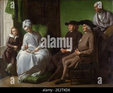 Der Künstler und seine Familie, Porträtmalerei von Benjamin West, um 1772 Stockfoto