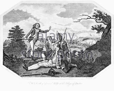 Generalmajor James Wolfe, 1727 – 1759, war ein Offizier der britischen Armee, der bei der Belagerung von Quebec erschossen wurde, Vintage Illustration von 1803 Stockfoto
