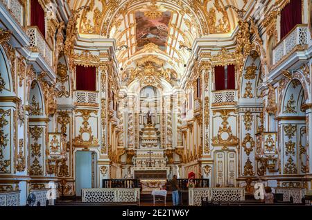 Alte Kathedrale von Rio de Janeiro, Brasilien Stockfoto