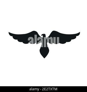 Antikes Hawk Logo Vektor-Design Stock Vektor