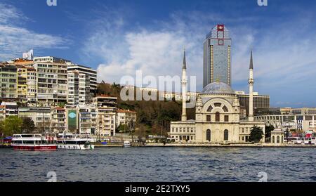 Europa von Asien aus gesehen - in Istanbul Stockfoto