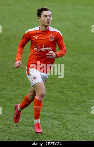 Aktenfoto vom 09-01-2021 von Blackpool's Dan Kemp. Stockfoto
