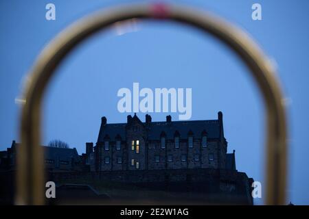 Edinburgh, Großbritannien. Januar 2021. Edinburgh Castle. Quelle: Pako Mera/Alamy Live News Stockfoto