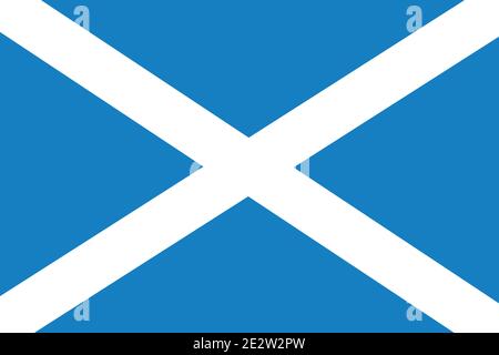 Nationalflagge des Landes Schottland. Stock Vektor