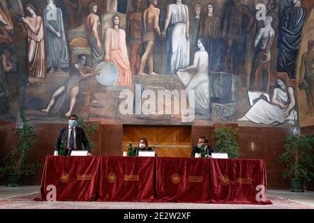 Insedimento del nuovo Direttore generale del Policlinico Umberto i di Roma, insieme alla Rettrice dell' Università La Sapienza Stockfoto