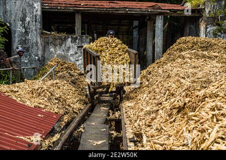 Antoine Flüsse Rum Distillery, Saint Patrick, Grenada Stockfoto