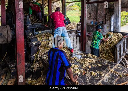 Antoine Flüsse Rum Distillery, Saint Patrick, Grenada Stockfoto