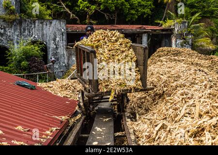 Antoine Flüsse Rum Distillery, Saint Patrick, Grenada Stockfoto