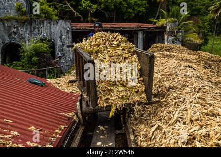 Antoine Flüsse Rum Distillery, Saint Patrick, Grenada Stockfoto
