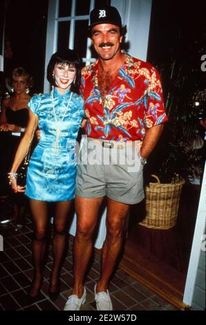 Tom Selleck und Frau Jillie Mack 1987 Credit: Ralph Dominguez/MediaPunch Stockfoto