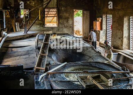Antoine Flüsse Rum Distillery, Saint Patrick, Grenada Stockfoto