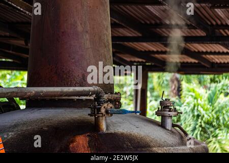 Antoine Flüsse Rum Distillery, Saint Patrick, Grenada Stockfoto