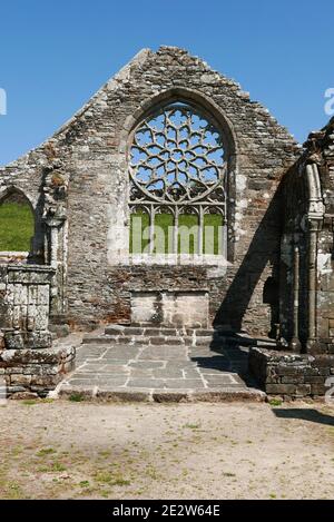 Die Ruinen der Kapelle Languidou, Plovan, Pays Bigouden, Finistere, Bretagne, Frankreich, Europa Stockfoto