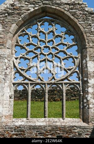 Die Ruinen der Kapelle Languidou, Plovan, Pays Bigouden, Finistere, Bretagne, Frankreich, Europa Stockfoto