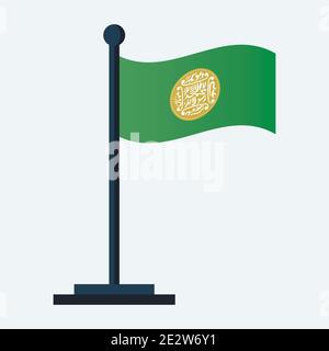 Rohingya Flagge isoliert auf weißem Hintergrund - Tabelle Flagge, Vektor-Illustration Stockfoto