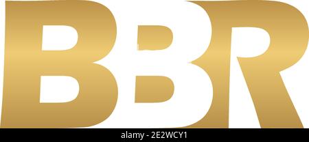 BBR Logo Design aus goldenem Zutaten Stock Vektor