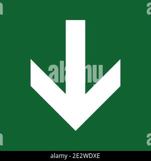 Symbol für Notausgang, grüner Vektor Stock Vektor