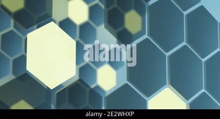Abstract futuristische Technologie Konnektivitätskonzept 3D Darstellung rendern Stockfoto