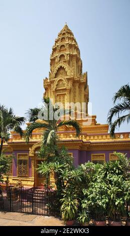 Wat Ounalom (Unnalom) Tempel in Phnom Penh. Kambodscha Stockfoto