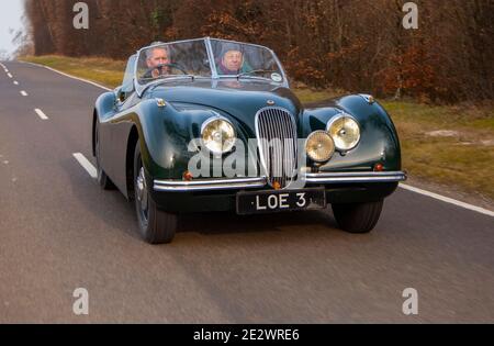 1951 Jaguar XK120 klassischer britischer Sportwagen Stockfoto