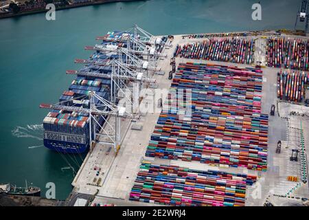 Southampton Docks Großbritanniens zweitgrößte Containerterminal Stockfoto