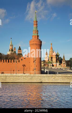 Beklemischewskaja Turm des Moskauer Kremls. Russland Stockfoto