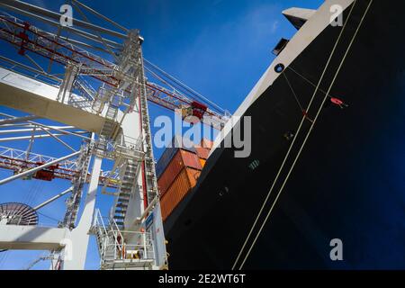 Southampton Docks Großbritanniens zweitgrößte Containerterminal Stockfoto