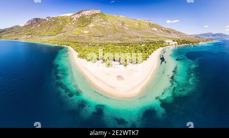 Der Strand Gregolimano in Evia Insel, Griechenland Stockfoto