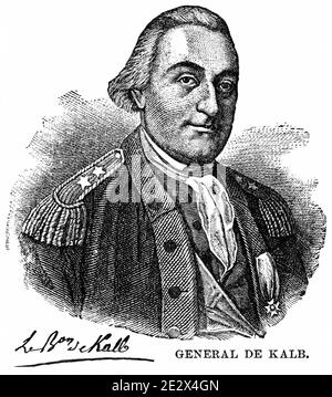 General De Kalb, Illustration, Ridpath's History of the World, Band III, von John Clark Ridpath, LL. D., Merrill & Baker Publishers, New York, 1897 Stockfoto