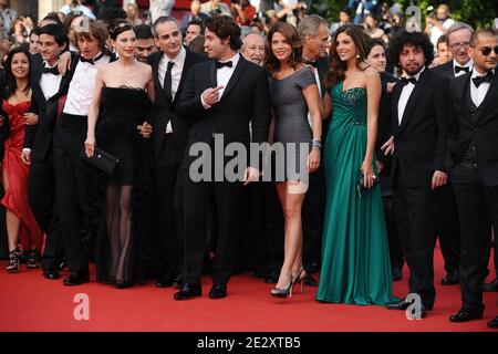 Die Schauspieler des Films 'Carlos', Olivier Assayas, der in Venezuela geborene Schauspieler Edgar Ramirez, die österreichische Schauspielerin Nora von Waldstaetten kommen zur Vorführung von 'Poetry', die am 19. Mai 2010 während der 63. Filmfestspiele von Cannes in Cannes, Frankreich, im Wettbewerb präsentiert wurde. Foto von Hahn-Nebinger-Orban/ABACAPRESS.COM Stockfoto