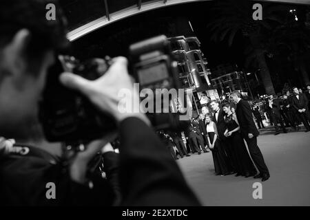 Viktor Nemets, Regisseur Sergei Loznitsa, Olga Shuvalova und Gast bei der Ankunft zur Vorführung von 'Schastye Moe', die am 19. Mai 2010 bei den 63. Filmfestspielen von Cannes in Cannes, Frankreich, im Wettbewerb gezeigt wurde. Foto von Hahn-Nebinger-Orban/ABACAPRESS.COM Stockfoto