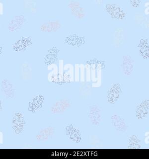 Doodle bunte einfache Vektor. Nahtloses Muster von handgezeichneten Rosen. Nahtlose zufällige bunte Muster von Hand gezeichneten Blumen. Isoliert Stock Vektor