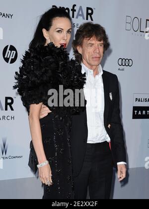 L'wren Scott und Mick Jagger nehmen an der amfAR's Cinema Against AIDS 2010 Benefit Gala Teil, die am 20. Mai 2010 im Hotel du Cap 'Eden Roc' in Antibes, Frankreich, stattfand. Foto von Hahn-Nebinger-Orban/ABACAPRESS.COM Stockfoto