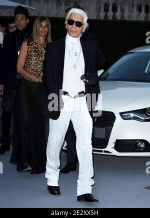 Karl Lagerfeld nimmt an der amfAR's Cinema Against AIDS 2010 Benefit Gala Teil, die am 20. Mai 2010 im Hotel du Cap 'Eden Roc' in Antibes, Frankreich, stattfand. Foto von Hahn-Nebinger-Orban/ABACAPRESS.COM Stockfoto