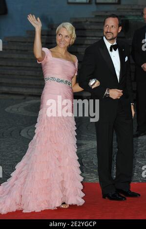 Norwegens Kronprinzessin Mette-Marit und Norwegens Kronprinz Haakon bei der Gala am 18. Juni 2010 in der Stockholmer Konzerthalle in Stockholm, Schweden. Foto von Mousse-Nebinger-Orban/ABACAPRESS.COM Stockfoto