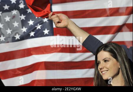 US-Fan beim Fußballspiel der FIFA Fußball-Weltmeisterschaft 2010, Gruppe C, Slowenien gegen USA im Ellis Park Stadium, in Johannesburg, Südafrika am 18. Juni 2010. Das Spiel endete in einem Unentschieden von 2-2. Foto von Christophe Guibbaud/Cameleon/ABACAPRESS.COM Stockfoto