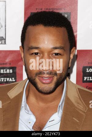 John Legend bei Waiting for Superman Screening, während des Los Angeles Film Festivals (LAFF) im Regal Cinemas LA Live Stadium 14, in Los Angeles, CA, USA, am 21. Juni 2010. Foto von Adam Orchon/ABACAPRESS.COM (im Bild: John Legend) Stockfoto